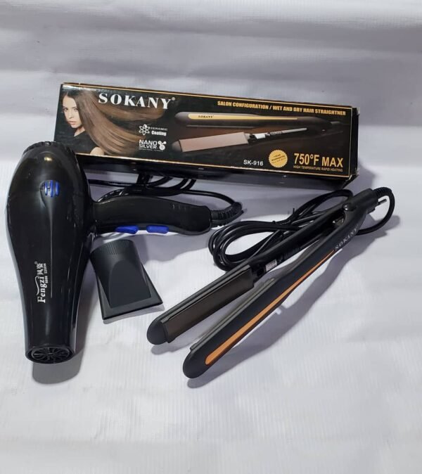 عرض مملس مع مجفف شعر