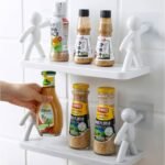 رفوف تخزين لاصقة مع خطافات