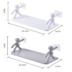 رفوف تخزين لاصقة مع خطافات